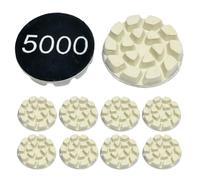 MiJunHD 1inch 25mm Diamond Polishing Pad 5000 Grit, 10PCS Wet Water Grinding Discs with Hook & Loop Backing for Marble Agate Quartz Jade Crystal Fine Grinding