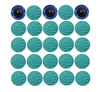 MiJunHD 25Pcs 2inch 50mm 36Grit Zirconia Sanding Discs, Quick Change Abrasives Grinding Disc for Surface Finish Grind Polish Burr Rust Paint Removal