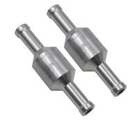 MiJunHD 2PCS 6mm One Way Aluminium Fuel Valve, Non Return Check Valve Suitable for Petrol Diesel Oil Water,for Car Carburettor Low Pressure Systems