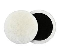 MiJunHD 2Pcs 7 inch 180mm Wool Polishing Pads Lambswool Polishing Discs with Hook and Loop Back Buffer Pads Kits for Car Wool Metal Polishing