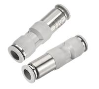 MiJunHD 2PCS Pneumatic Check Valve, 10mm Inner Dia. Non Return Check Valve, Straight One Way Valve Push to Connect Quick Connector for Vacuum Air Compressor Pump