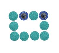 MiJunHD 3inch 75mm Zirconia Sanding Discs, 10Pcs 60Grit Roll Lock Backing Quick Change Abrasives Grinding Disc for Surface Finish Grind Polish Burr Rust Paint Removal