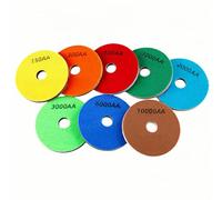 MiJunHD 3inch Diamond Sponge Fiber Polishing Pads Wet Use Buffing Wheel Sanding Polishing Disc for Granite Marble Artificial Stone Concrete 8Pcs/Set Mix Grit