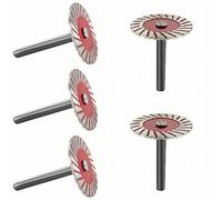 MiJunHD 40mm Stone Carving Blade Mini Engraving Diamond Saw Blades Dry Cutting Discs Grinding Wheel with 6mm Shank for Granite Marble Ceramic Porcelain Tile (Durable Type,5Pcs)