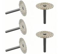 MiJunHD 40mm Stone Carving Blade Mini Engraving Diamond Saw Blades Dry Cutting Discs Grinding Wheel with 6mm Shank for Granite Marble Ceramic Porcelain Tile (Sharp Type,5Pcs)