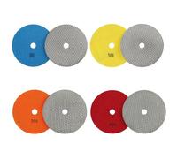 MiJunHD 4PCS Electroplated Diamond Sanding Paper Sheet Pad, 60# 100# 200# 400# Grit 6 inch 150 mm Grinding Sandpaper Pad Hook and Loop Backing for Metal Glass Porcelain Ceramic Hand Polishing Trimming