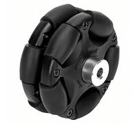 MiJunHD 58mm Plastic Omni Wheel Rubber Tire Omni-Directional Movement with 3mm Inner Dia Coupling for Robot Wheels 1Pc