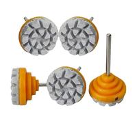 MiJunHD 5PCS 1inch 25mm Wet Diamond Polishing Pad, 5 Grits 30# to 300# Sanding Discs with 3mm Shank Holder for Detail Grinding Jade, Marble, Granite, Glass, Ceramics (Coarse Grinding)