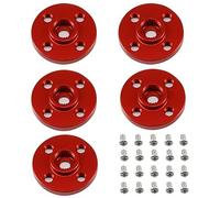 MiJunHD 5Pcs Metal 25T Servo Horn Round Shaped Aluminum Alloy Servo Arm Horn Servo Disc with Screw RC Car DIY Robot MG995 MG996R CNC Standard Kit (Red)