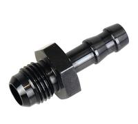 MiJunHD 6AN Male to 5/16" Hose Barb Push on Straight Fitting Adapter,AN6 Fitting Connector Aluminum for Fuel Line Black 1Pc