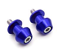 MiJunHD 6mm Motorcycle Swing Arm Spools Aluminium Alloy Motorcycle CNC Sliders Stand Swingarm Bobbins(Blue,2Pcs)