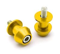 MiJunHD 6mm Motorcycle Swing Arm Spools Aluminium Alloy Motorcycle CNC Sliders Stand Swingarm Bobbins(Yellow,2Pcs)