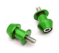 MiJunHD 6mm Motorcycle Swing Arm Spools Aluminium Alloy Motorcycle CNC Sliders Stand Swingarm Bobbins(Green,2Pcs)