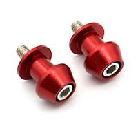 MiJunHD 6mm Motorcycle Swing Arm Spools Aluminium Alloy Motorcycle CNC Sliders Stand Swingarm Bobbins(Red,2Pcs)