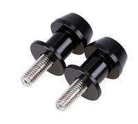 MiJunHD 6mm Motorcycle Swing Arm Spools Aluminium Alloy Motorcycle CNC Sliders Stand Swingarm Bobbins(Black,2Pcs)