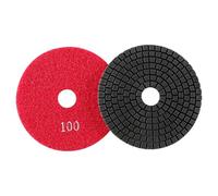 MiJunHD Diamond Polishing Pad, 4 inch 100 mm 100 Grit Sanding Discs for Grinder & Polisher, Hook and Loop Backing Pad for Grinding Buffing Granite Marble Concrete Stone (1 Piece)
