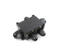 MiJunHD IP68 Waterproof Junction Box, 5 Way 4 Pin Terminal Block Outdoor Electrical Cable Connector for 4mm-15mm Diameter Wire, for Electrical Installations and Cable Repairs (1Piece)