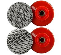 MiJunHD M10 Thread 2 inch 50mm Electroplated Diamond Polishing Pad Angle Grinder Grinding Wheel Sanding Disc Sandpaper Pad for Tile Marble Ceramic Metal Glass Wood 50# 100# 200# 400# 4Pcs