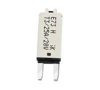 MiJunHD Manual Reset Circuit Breaker Blade Fuse,25A 28V DC 1Piece Resettable Circuit Breaker Fuse for Car Boat Truck Yacht Circuit System Protect