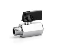 MiJunHD Mini Brass Ball Valve, G 1/2≈20MM=DN15 Male to Female Thread Shut Off Switch Valve Pipe Coupler Connector for Air,Water,Gas,Oil,Fuel,Drip,Irrigation (1Piece)