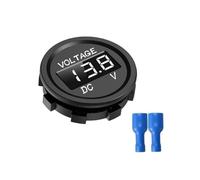 MiJunHD Mini Round Panel Waterproof Voltmeter,White Light DC 12-48V LED Digital Display Battery Voltage Meter Tester Gauge for Car Boat Marine Vehicle Motorcycle Truck (1 Piece)