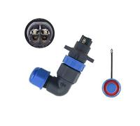 MiJunHD No Soldering Screw Crimping LD16 Elbow Flange Aviation Connector, 2Pin 20A 250V Straight Plug & Panel Socket IP68 Waterproof Wire Junction Box for Cable Diameter Ø4mm-8mm (1 Piece)