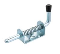 MiJunHD Spring Loaded Latch Pin,Large 220mm lron Galvanized Heavy Duty Spring Lock,Quick Sliding Barrel Bolt Lock for Door,Gate,Cabinets,Window(1Piece)