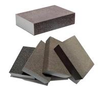 MiJunHD Wet Dry Sanding Block, 220# Fine 5Pcs Sandpaper Sponge Block, Reusable Washable Polishing Pad for Grinding Furniture, Metal, Wood, Wall, Paint
