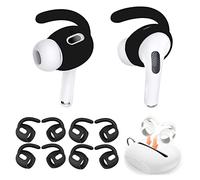 Mijusun 4 Pairs Replacement Ear Hooks for AirPods Pro 2 with Silicone Storage Pouch, Earbuds Cover for AirPods Pro2 Accessory Wing Ear Tips Black