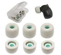 Mijusun Foam Ear Tips for Sony WF-1000XM5/XM4/C500/LinkBuds S - Memory Foam Replacement Earbuds Tips - 3 Pairs, Gray-L