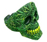 MIK funshopping Ingenious Alien Ashtray, Space Ashtray Makes Every Smoking Experience An Intergalactic Adventure! Transforms Any Room Into Your Personal Universe! (Skull Hemp Green)