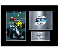 Mika Hakkinen World Champion Signed Poster A4 Photo Display Mount Poster