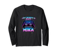 MIKA - LEVEL UP with Controller: JUST WANTS TO PLAY Long Sleeve T-Shirt