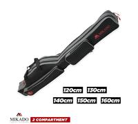 Mikado Fishing Rod Bag Holdall 2 Compartment - Carry Case Fishing Rods & Tackle