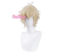 Mikaela Hyakuya Cosplay Seraph Of The End Cosplay Short Light Blond Wig Cosplay Anime Cosplay Wigs Heat Resistant Synthetic Wigs