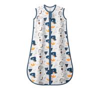 MIKAFEN Baby Sleeping Bag Spring and Summer 1.0Tog,100% Organic Cotton Sleeveless Baby Sleeping Sack/Baby Swaddle,Dinosaur14-24months