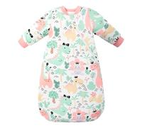 MIKAFEN Baby Sleeping Bag Winter 3.5 tog with removable sleeves, cotton sleeping bag with arms,Dinosaur Queen 78-90cm/14-24 Monate