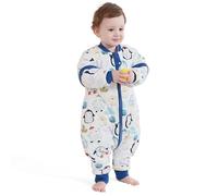MIKAFEN Baby Sleeping Bag with Feet 3.5 tog Winter, Kid Winter Sleeping Bag with Legs,3-4 years Blue Penguin