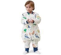 MIKAFEN Baby Sleeping Bag with Feet 3.5 tog Winter, Kid Winter Sleeping Bag with Legs,3-4 years Green dinosaur