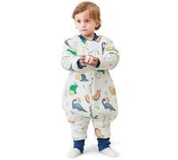 MIKAFEN Baby Sleeping Bag with Feet 3.5 tog Winter, Kid Winter Sleeping Bag with Legs,4-5 years Green dinosaur
