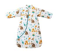Mikafen Baby Winter Sleeping Bag, Children's Sleeping Bag, 3.5 Tog, Organic Cotton, Various Sizes from Newborn to 4 Years Old (M: Baby Height 75-90 cm, 7-18 Months, Animal World)