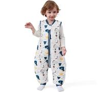 MIKAFEN Baby Winter Sleeping Bag with Feet,100% Cotton Kids Sleeping Bag 2.5Tog with Legs, Dinosaur 100cm/4-5years