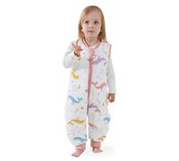 MIKAFEN Baby Winter Sleeping Bag with Feet,Cotton Kids Sleeping Bag 2.5Tog with Legs, Whale Rainbow 100cm/4-5years