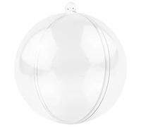 MIKAILE 20 PCS Clear Christmas Baubles to Fill 8 cm, Transparent Christmas Balls Ornaments 3.15 Inch, Acrylic Plastic Craft DIY Christmas Decorative Baubles