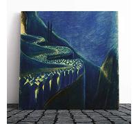 Mikalojus Konstantinas Ciurlionis The March Canvas Print | Gallery Wrapped 30mm Frame Wall Art | 20x20 inches | Ready to Hang | Contemporary Picture | Living Room Bedroom Lounge Office