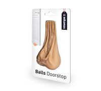 mikamax - Balls Doorstop - Ball Sack Door Wedge - Silicone - Nude Coloured - 13 x 4,5 x 7 cm - Funny Door Holder - Decorative Door Stopper