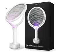 Mikamax Electric Musquito Swatter - Electric Fly Swatter - Rotating Head - Rechargeable - Mosquito Killer