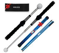 Mikani Retractable Golf Swing Training Aid - Click Stick Swing Training with Golf Grip Trainer | Golf Swing Trainer |Golf Alignment Sticks | Click Sound Tempo Training, Golf Accessories for Golfers