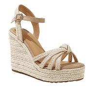 Mikarka Sandals for Women, Platform Ankle Strap Womens Sandals Open Toe Espadrille Wedge Sandals for Women Concise Casual Summer Womens Shoes 366-2apricot Size: 6 UK