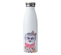 Mikasa Tipperleyhill Stainless Steel Insulated Water Bottle On-The-Go Double-Walled Hydration Bottle Keeps Drinks Hot for 12 Hrs and Cold for 18 Hrs Quirky Hog Illustration Handwash Only, 500ml